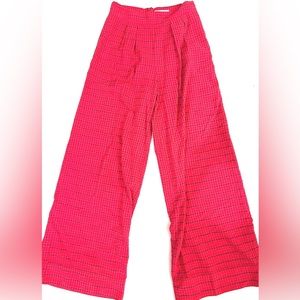 By Anthropologie Flare Checkered Pants